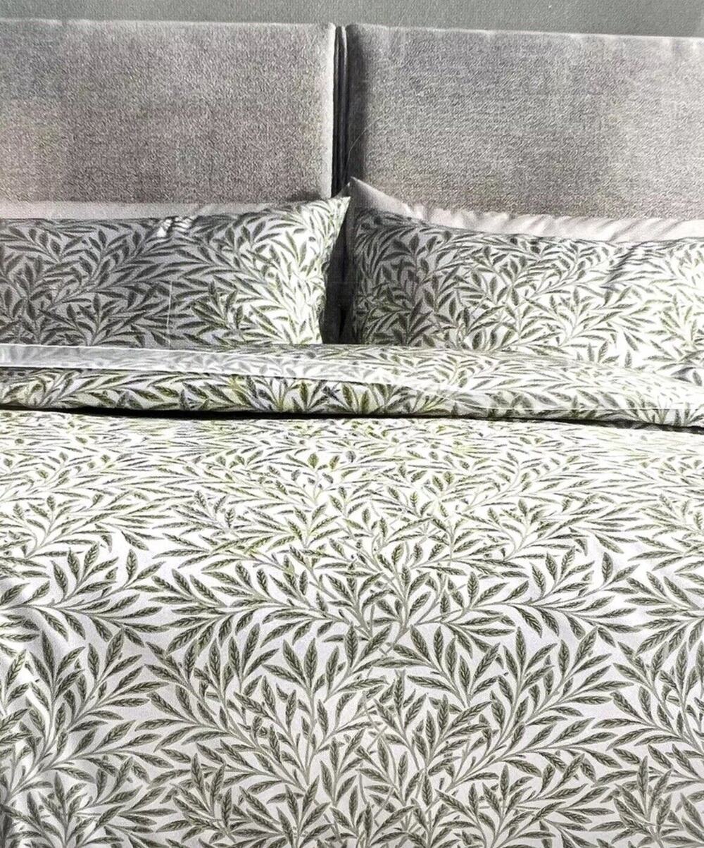 William Morris Original Willow Artichoke Green KING Cotton Percale Sheet Set NIP